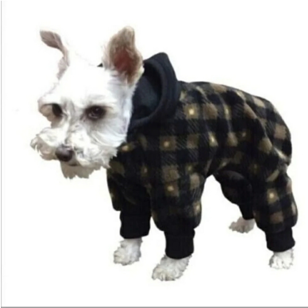 NWT Ultra Paws SnoJam Buffalo Plaid Puppy Dog Hooded
